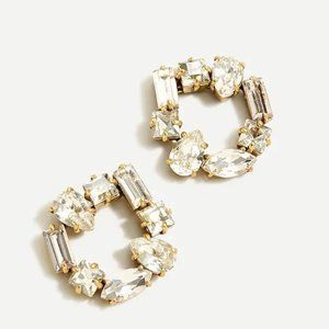 J. Crew | Crystal open crystal circle earrings